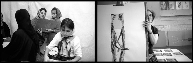  July 1996. July 2006. Nouchine still gives drawing lessons, she has her own classroom now. A lot of people in Isfahan have heard about her class, she has became famous. Nouchine exposes regularly her painting in Iran, she had an exhibition in Los Angeles.