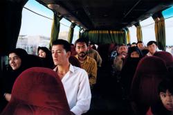  Afghan refugees' return. In the bus to Afghanistan. September 2002.